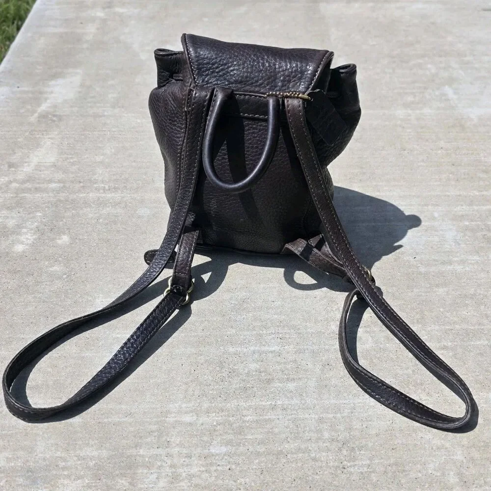 Vintage Coach 4925 Pebbled Leather Mini Backpack - Brown Color - Made in USA